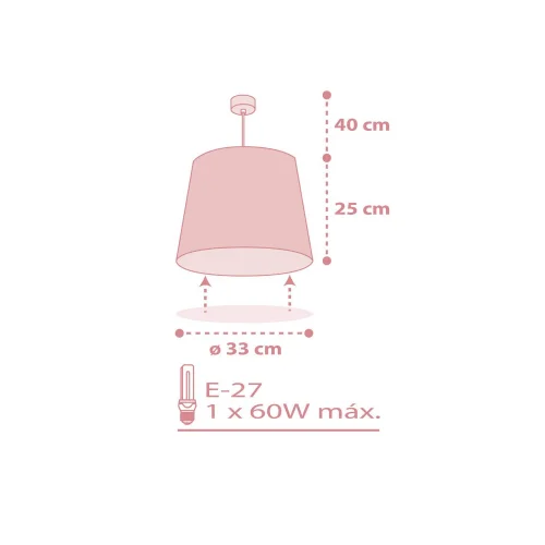 SUSPENSION STAR LIGHT ROSE