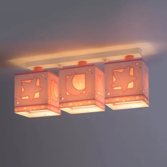 PLAFONNIER 3 LUMIÈRES LUNA ROSE 2
