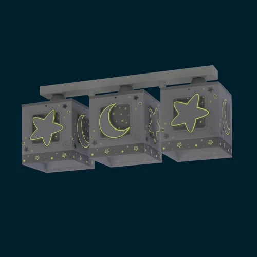 PLAFONNIER 3 LUMIÈRES LUNA GRIS