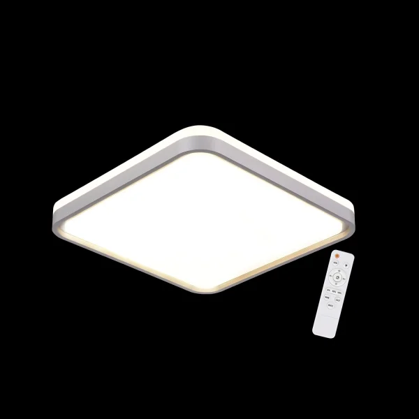 PLAFONNIER LED 58W RÉGLABLE BLANC ARGENTÉ CARRÉ TELLUS