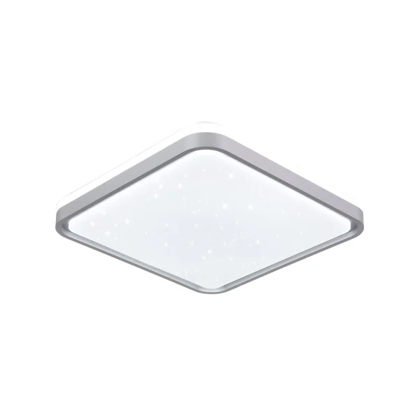 PLAFONNIER LED 58W RÉGLABLE BLANC ARGENTÉ CARRÉ TELLUS