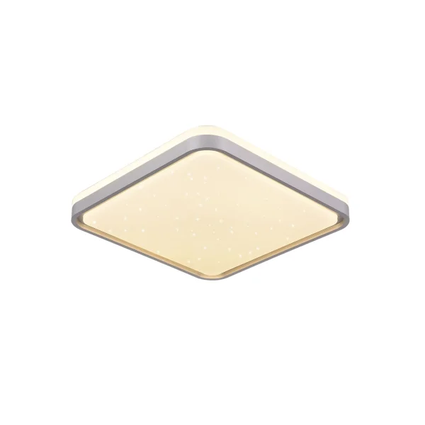PLAFONNIER LED 58W RÉGLABLE BLANC ARGENTÉ CARRÉ TELLUS