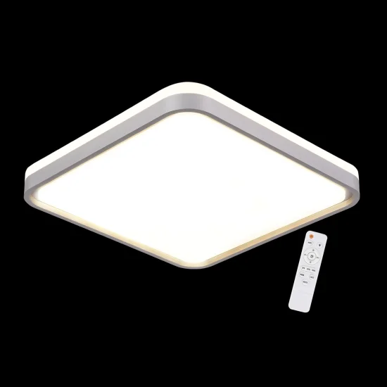 PLAFONNIER LED 78W RÉGLABLE BLANC ARGENT CARRÉ TELLUS 2