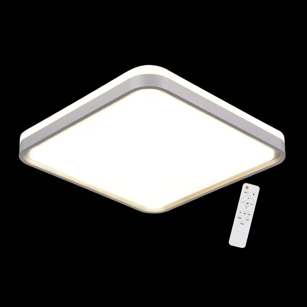 PLAFONNIER LED 78W RÉGLABLE BLANC ARGENT CARRÉ TELLUS