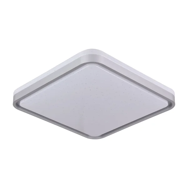 PLAFONNIER LED 78W RÉGLABLE BLANC ARGENT CARRÉ TELLUS
