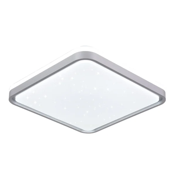 PLAFONNIER LED 78W RÉGLABLE BLANC ARGENT CARRÉ TELLUS