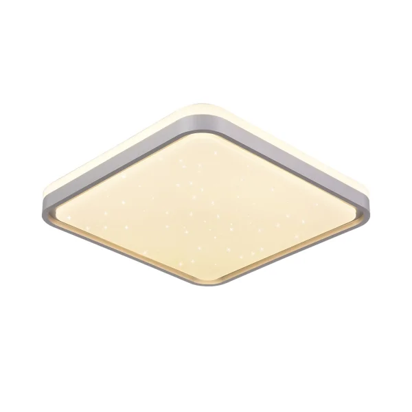 PLAFONNIER LED 78W RÉGLABLE BLANC ARGENT CARRÉ TELLUS