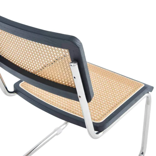 CHAISE WEBSTER ROTIN NOIR PL