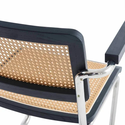 CHAISE WEBSTER AVEC ACCOUDOIRS ROTIN NOIR PL CHAISE WEBSTER AVEC ACCOUDOIRS ROTIN NOIR PL