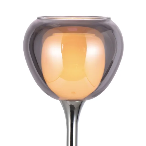 LAMPE DE TABLE 1 LUMIÈRE EXTÉRIEUR EN VERRE FUMÉ INTÉRIEUR BLANC NOLINA