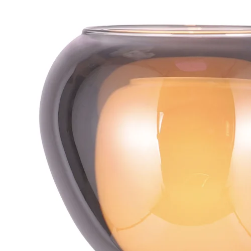 LAMPE DE TABLE 1 LUMIÈRE EXTÉRIEUR EN VERRE FUMÉ INTÉRIEUR BLANC NOLINA