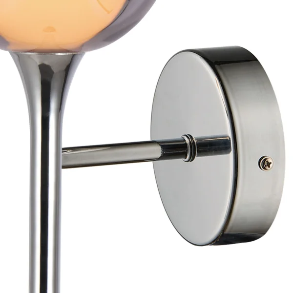 APPLIQUE 1 LUMIÈRE VERRE EXTÉRIEUR FUMÉ INTÉRIEUR BLANC NOLINA APPLIQUE 1 LUMIÈRE VERRE EXTÉRIEUR FUMÉ INTÉRIEUR BLANC NOLINA