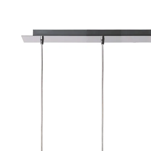 SUSPENSION 4 LUMIÈRES VERRE EXTÉRIEUR FUMÉ INTÉRIEUR BLANC NOLINA