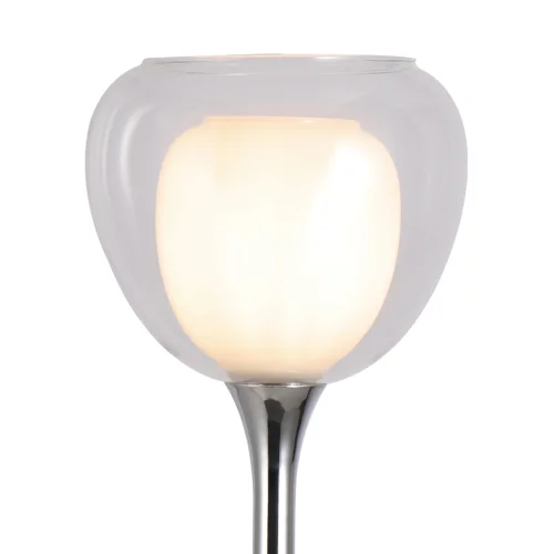 LAMPE DE TABLE 1 LUMIÈRE VERRE EXTÉRIEUR TRANSPARENT VERRE INTÉRIEUR BLANC Ø16,5 NOLINA