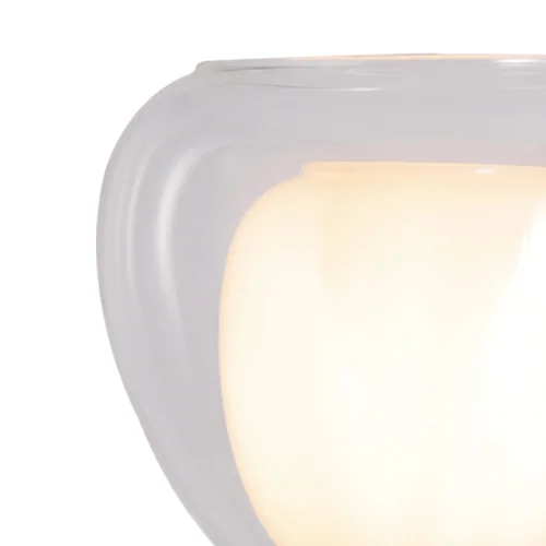 LAMPE DE TABLE 1 LUMIÈRE VERRE EXTÉRIEUR TRANSPARENT VERRE INTÉRIEUR BLANC Ø16,5 NOLINA