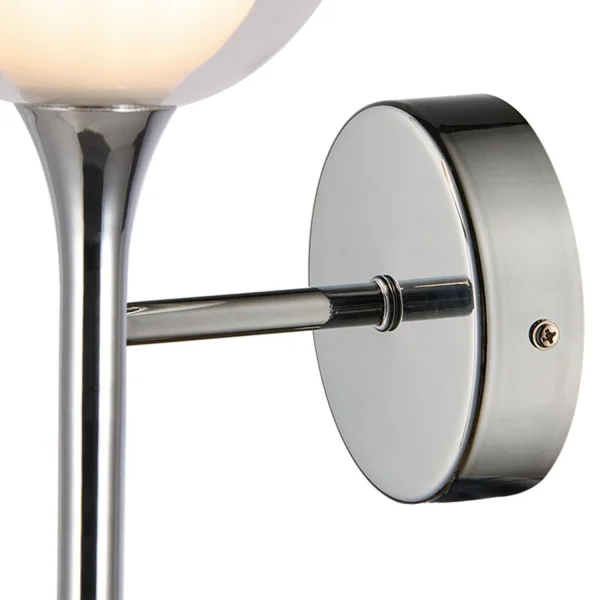 APPLIQUE 1 LUMIÈRE VERRE TRANSPARENT EXTÉRIEUR VERRE INTÉRIEUR BLANC NOLINA