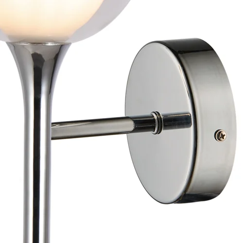 APPLIQUE 1 LUMIÈRE VERRE TRANSPARENT EXTÉRIEUR VERRE INTÉRIEUR BLANC NOLINA