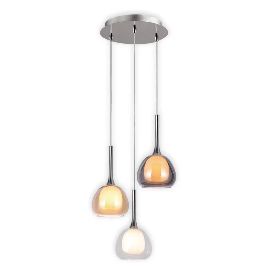 SUSPENSION 3 LUMIÈRES ABAT-JOUR COMBINÉES Ø38 NOLINA 2