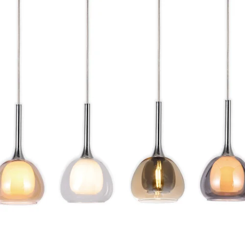 LÁMPARA DE TECHO 4 LUCES TULIPAS COMBINADAS NOLINA