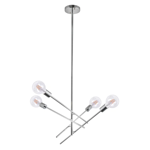 SUSPENSION RIGEL 4 LUMIÈRES CHROME SUSPENSION RIGEL 4 LUMIÈRES CHROME