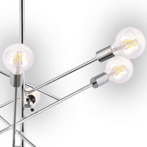 SUSPENSION RIGEL 6 LUMIÈRES CHROME SUSPENSION RIGEL 6 LUMIÈRES CHROME