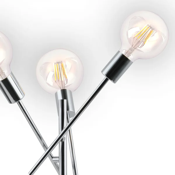 LAMPE DE TABLE RIGEL 3 LUMIÈRES CHROMÉES LAMPE DE TABLE RIGEL 3 LUMIÈRES CHROMÉES