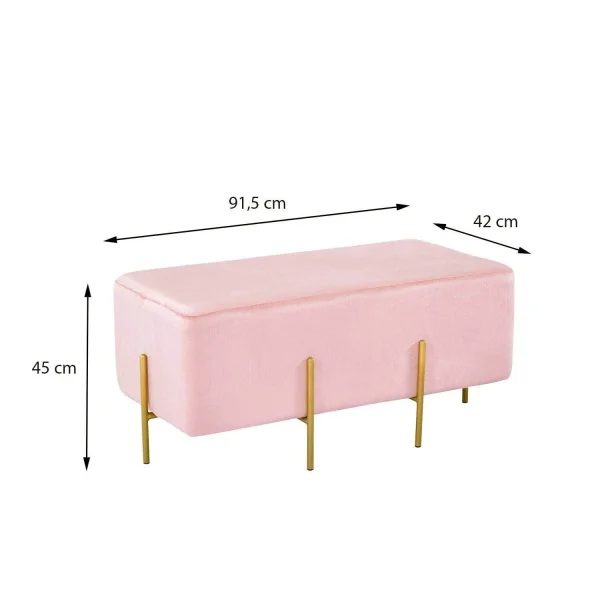 POUF RECTANGULAIRE ROSE WOLK POUF RECTANGULAIRE ROSE WOLK