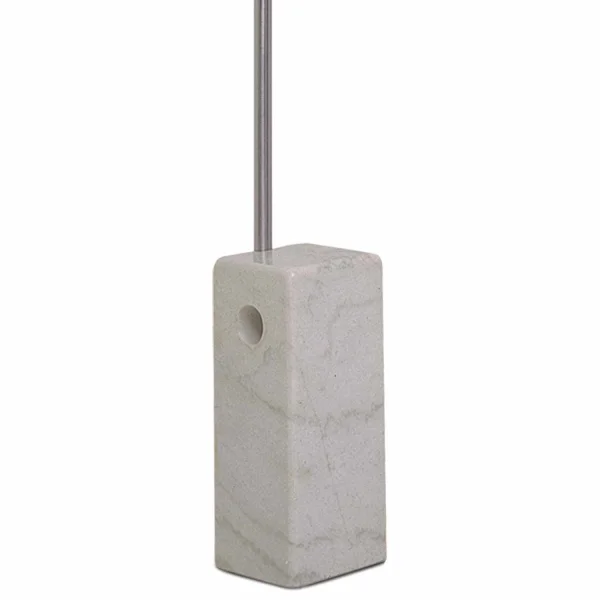 LÁMPARA DE PIE MÁRMOL NÍQUEL SATINADO OLMAR