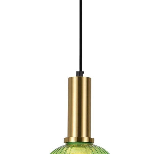 SUSPENSION 1 LUMIÈRE AVEC ABAT-JOUR VERT SHELBY