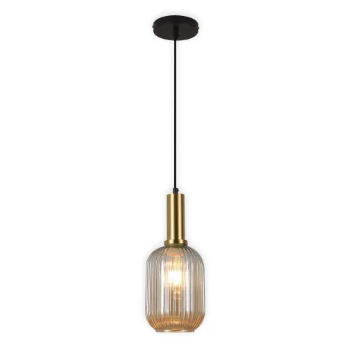 SUSPENSION 1 LUMIÈRE AVEC ABAT-JOUR AMBRE E27 SHELBY