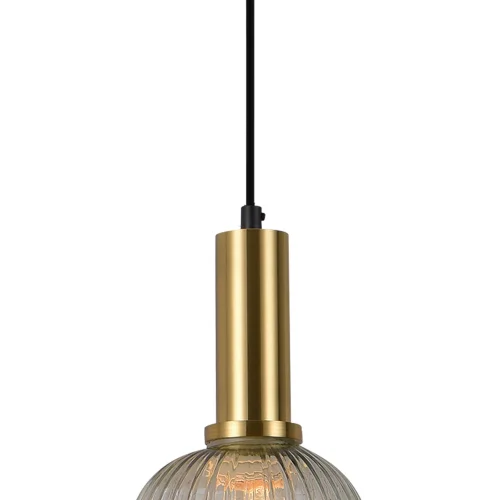 SUSPENSION 1 LUMIÈRE AVEC ABAT-JOUR AMBRE E27 SHELBY