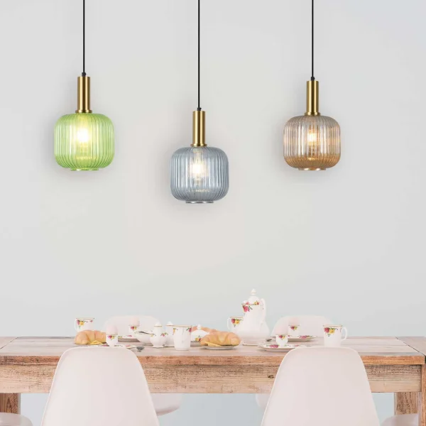 LÁMPARA DE TECHO 1 LUZ TULIPA VERDE Ø20 E27 SHELBY LÁMPARA DE TECHO 1 LUZ TULIPA VERDE Ø20 E27 SHELBY