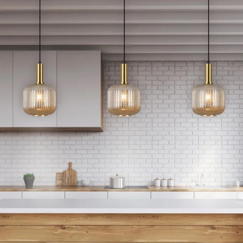 SUSPENSION 1 LUMIÈRE AVEC ABAT-JOUR AMBRE Ø20 E27 SHELBY SUSPENSION 1 LUMIÈRE AVEC ABAT-JOUR AMBRE Ø20 E27 SHELBY