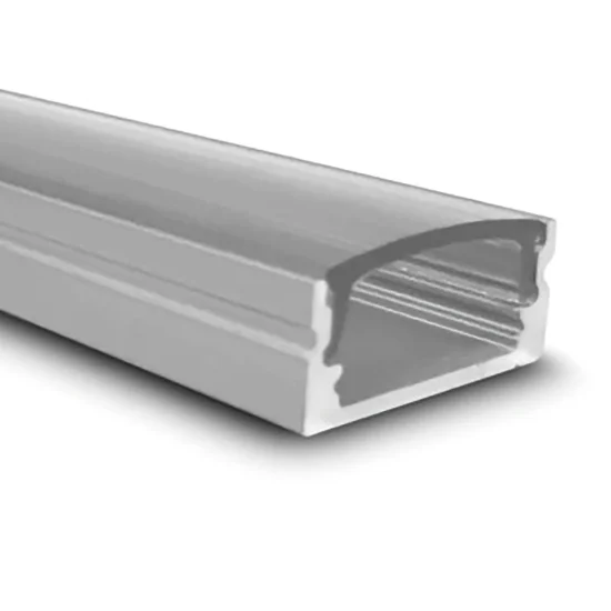 PROFIL EN ALUMINIUM POUR BANDE À LED EN SURFACE AVEC COUVERCLE TRANSPARENT 17x7mm 2