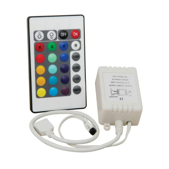 CONTROLADOR REMOTO RGB 24V 5 AMPERIOS CON MANDO