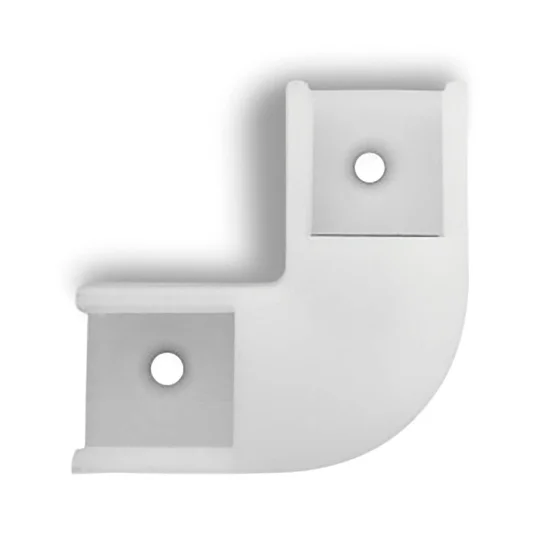 ACCESSOIRE EN PVC BLANC ANGLE 90º POUR PROFILÉ BANDE LED SIMPLE