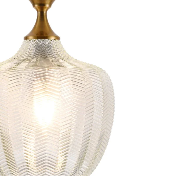 SUSPENSION EN CRISTAL BLANC Ø 26 CM ROGAN