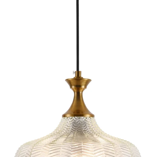 SUSPENSION EN CRISTAL BLANC Ø 26 CM ROGAN