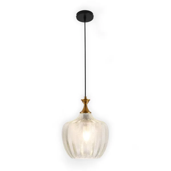 SUSPENSION EN CRISTAL BLANC Ø 26 CM ROGAN