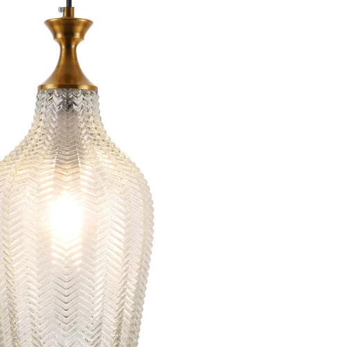 SUSPENSION EN CRISTAL BLANC Ø 19 CM ROGAN