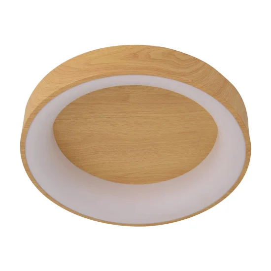 PLAFONNIER À LED 64 W À GRADATION AVEC BOUTON DE COMMANDE IMITATION BOIS HARALD 2