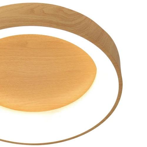 PLAFONNIER À LED 64 W À GRADATION AVEC BOUTON DE COMMANDE IMITATION BOIS HARALD