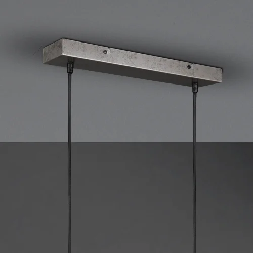 SUSPENSION 4 LUMIÈRES EN MÉTAL NICKEL ANTIQUE NIELS