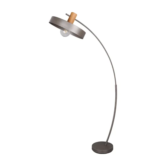 LAMPADAIRE MÉTAL NICKEL ANTIQUE NIELS