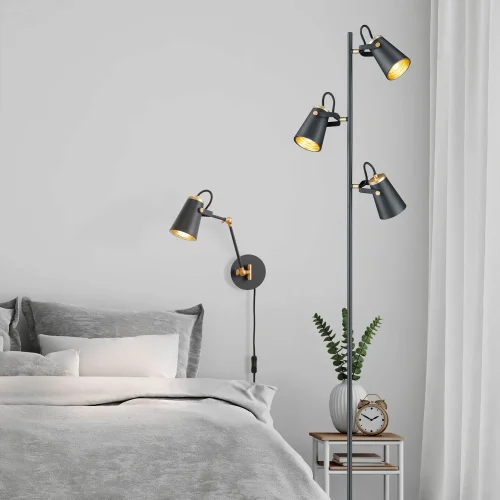 APPLIQUE MURALE EN MÉTAL NOIR E14 QUILES