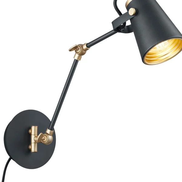 APPLIQUE MURALE EN MÉTAL NOIR E14 QUILES