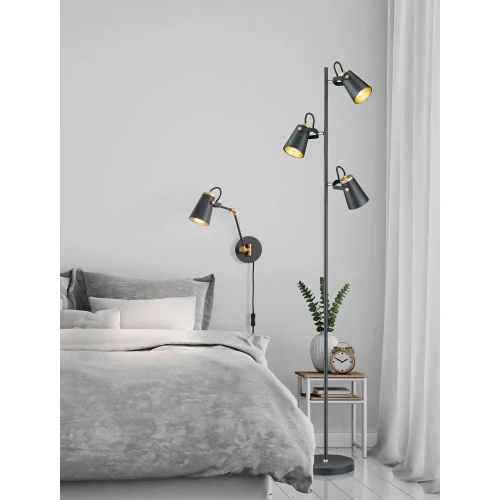 LAMPADAIRE 3 LUMIÈRES MÉTAL NOIR E14 QUILES LAMPADAIRE 3 LUMIÈRES MÉTAL NOIR E14 QUILES