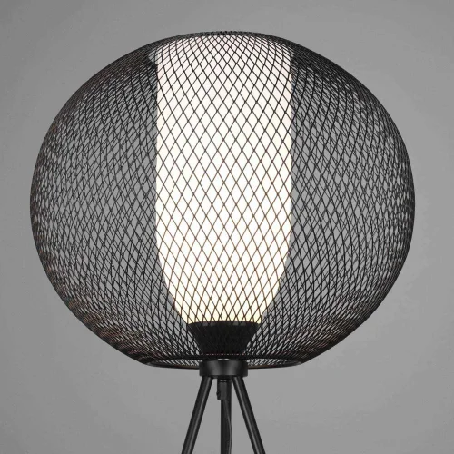 LAMPADAIRE À GRILLE MÉTALLIQUE NOIR IDRIS