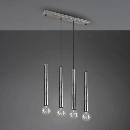 SUSPENSION 4 LUMIÈRES MÉTAL NICKEL MAT SULLIVAN 2