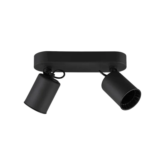 SPOT 2 LUMIÈRES MÉTAL NOIR GU10 WERNER 2